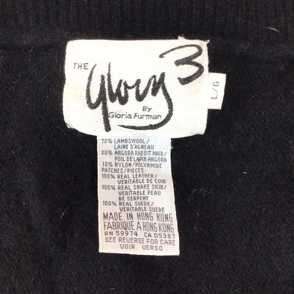 Vintage Gloria Furman Embellished Sweater Black - Picture 7 of 9